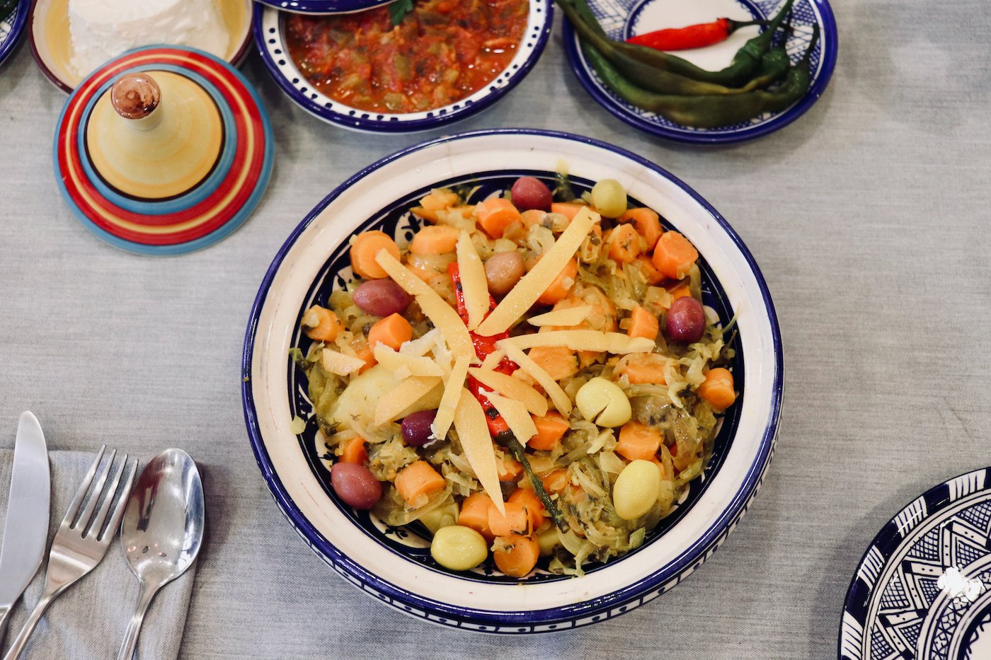 Moroccan Vegetarian Tagine Recipe - Blue Door Cuisine