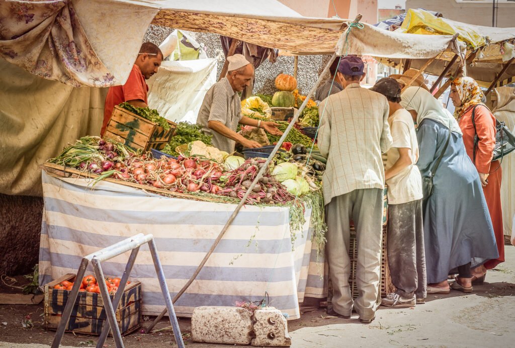 Vegetable vendor in the Souq